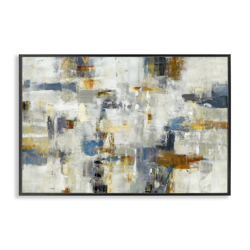 «Energetic Abstract Strokes», art de la giclée encadrée par Lisa Ridgers, Giclée encadrée noir minuit, H 12 po x l 18 po