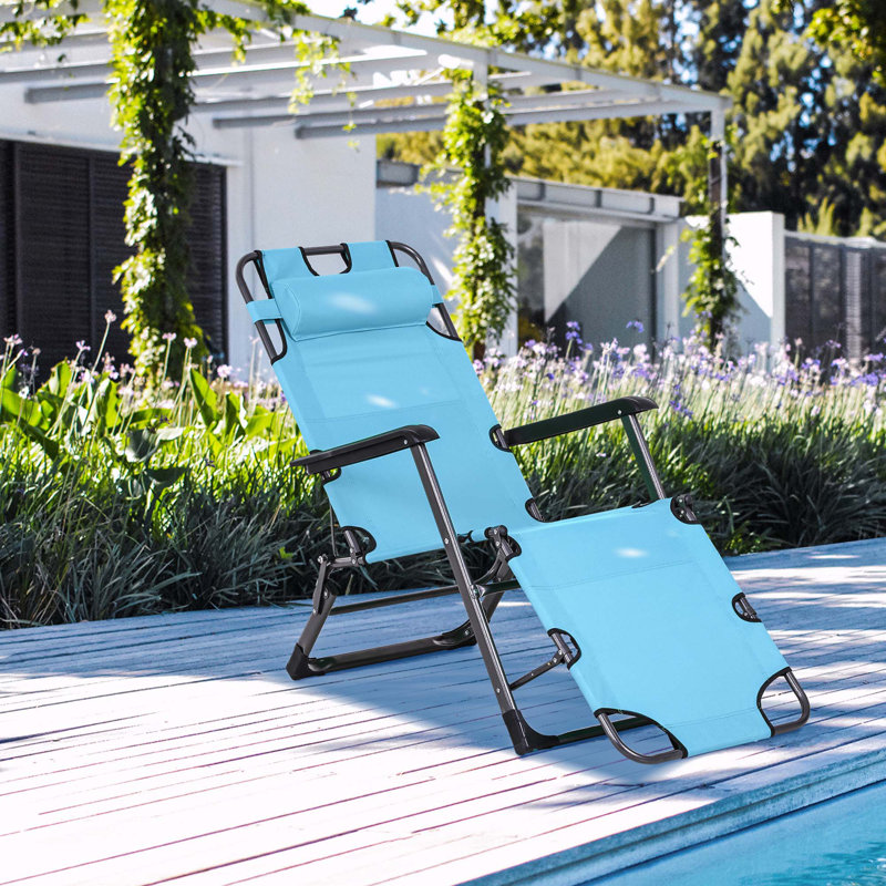 Chaise longue pliante pour l'extérieur, Blue