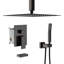 10” Ceiling Mounted Shower Head Dual Function Complete Shower System with Rough in-Valve and Bathtub Faucet-60169646