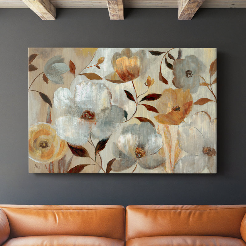 Fleur dorée - Cavas enveloppés de galerie, H 12 po x l 18 po