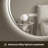 32" Round Frameless LED Bathroom Mirror, Dimmable Tri-Color Light, Anti-Fog, HD Shatterproof Glass