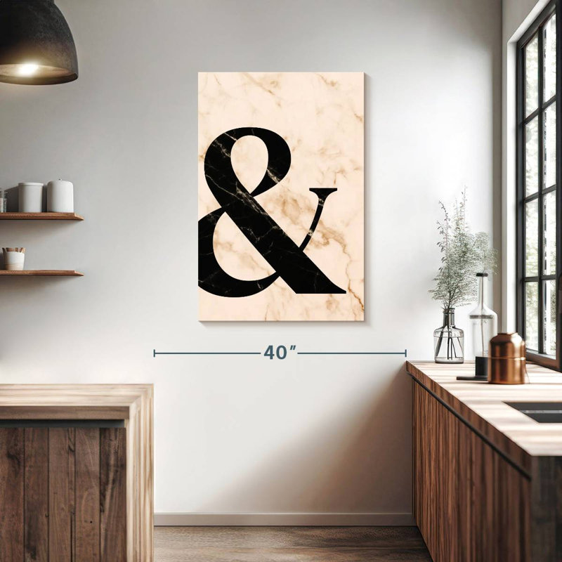 Ampersand typographie, H 39 po x l 26 po