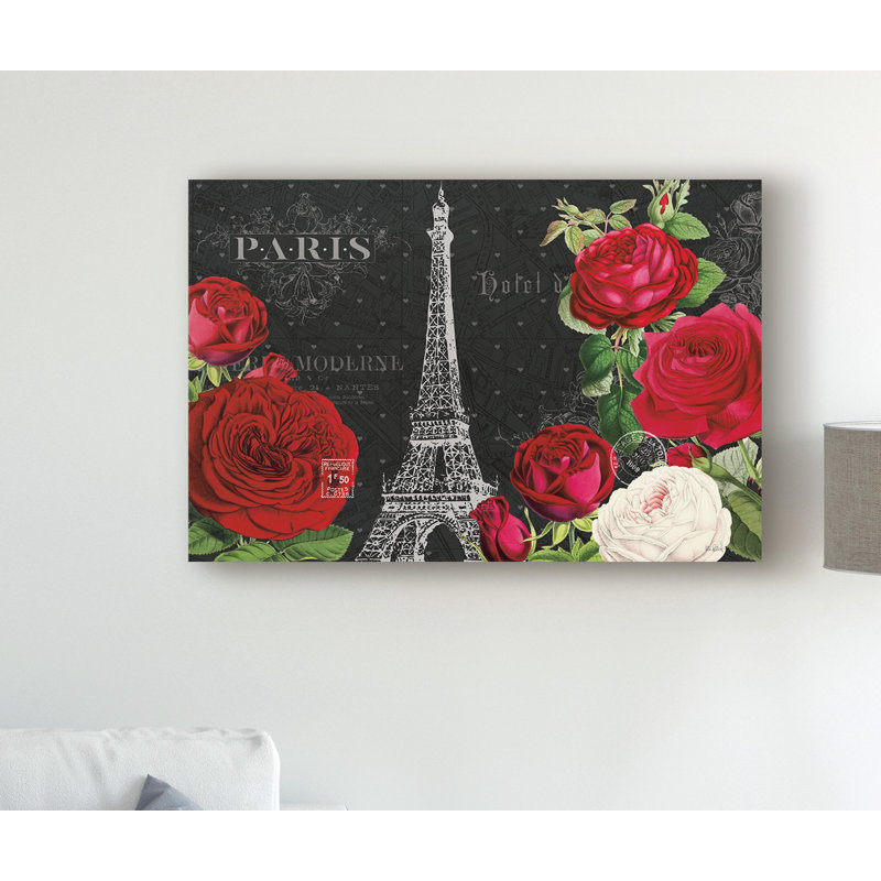 «Rouge Paris I Black» par Katie pertiet, impression sur toile, H 16 po x l 24 po x P 2 po