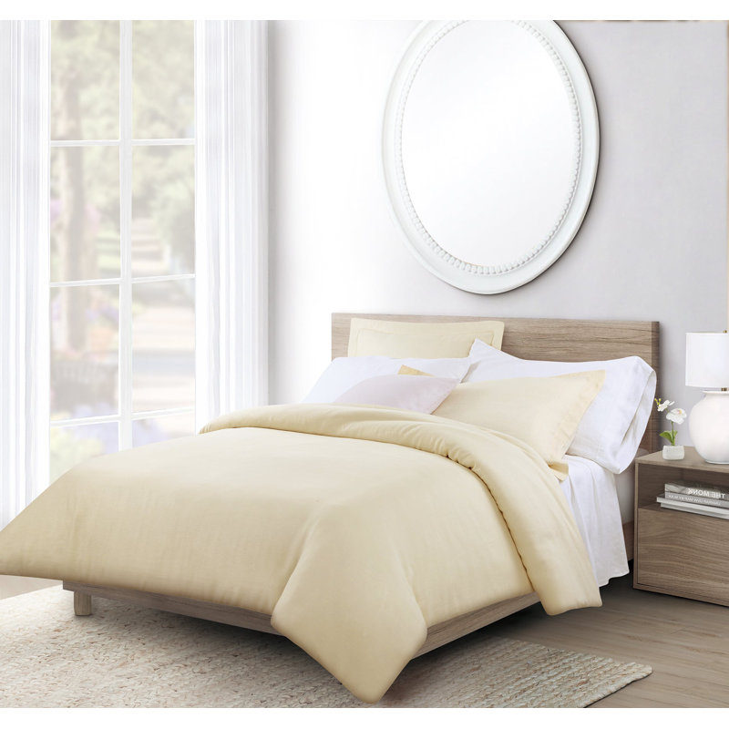 Frazier 100% Linen Machine Woven Sheet Set, Queen Sheet Set with 2 Pillowcases, Ivory