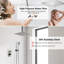 Pomme de douche à pluie avec douchette, fixation au plafond, valve de douche incluse et ensemble de garniture   -98437852