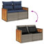  7 Piece Garden Sofa Set With Cushions Grey Poly Rattan Acacia