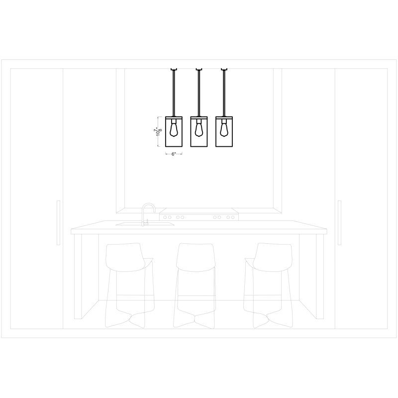 Luminaire suspendu à une lumière Linley, Bronze huilé et brossé