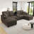 U-shaped Sectional Sofa (Brown)-313851772