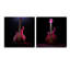 Guitare moderne en majestueux magenta - ensemble de 2 peintures murales en acrylique-365390941