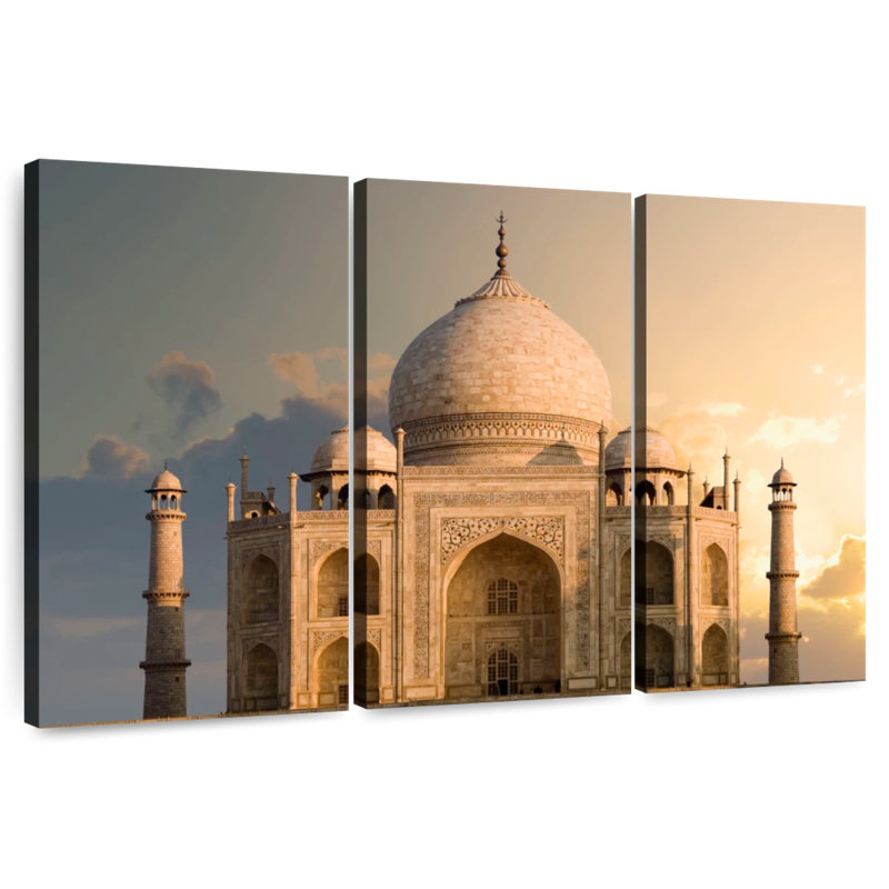 Lever de soleil sur le Taj Mahal, H 48 po x l 74 po