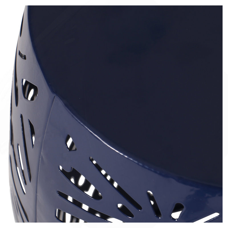 Metal End Table -Large, Navy Blue