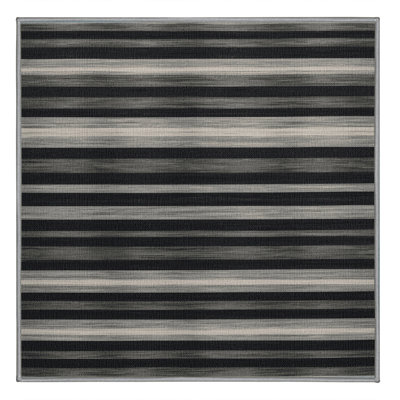  Tapis lavable rayé gris clair graphite