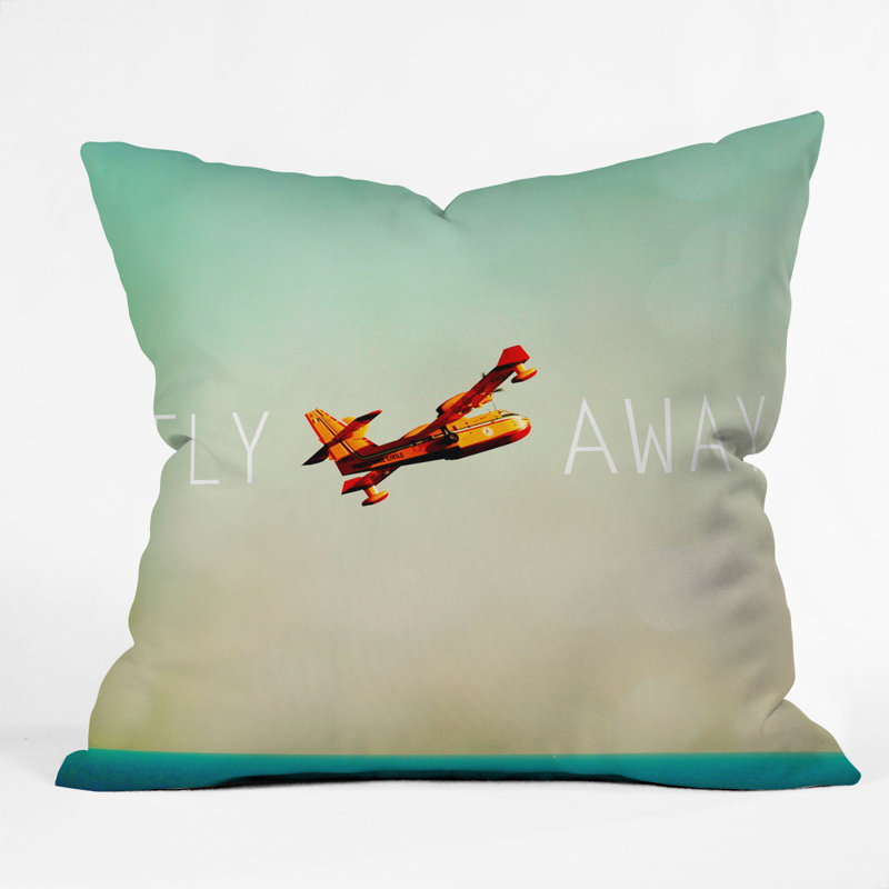 Happee Monkee Fly Away Throw Pillow, 18" x 18"