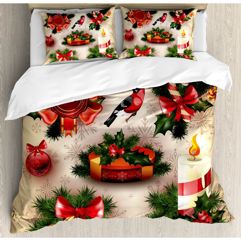 Christmas Farmhouse / Country Polyester Duvet Cover, King