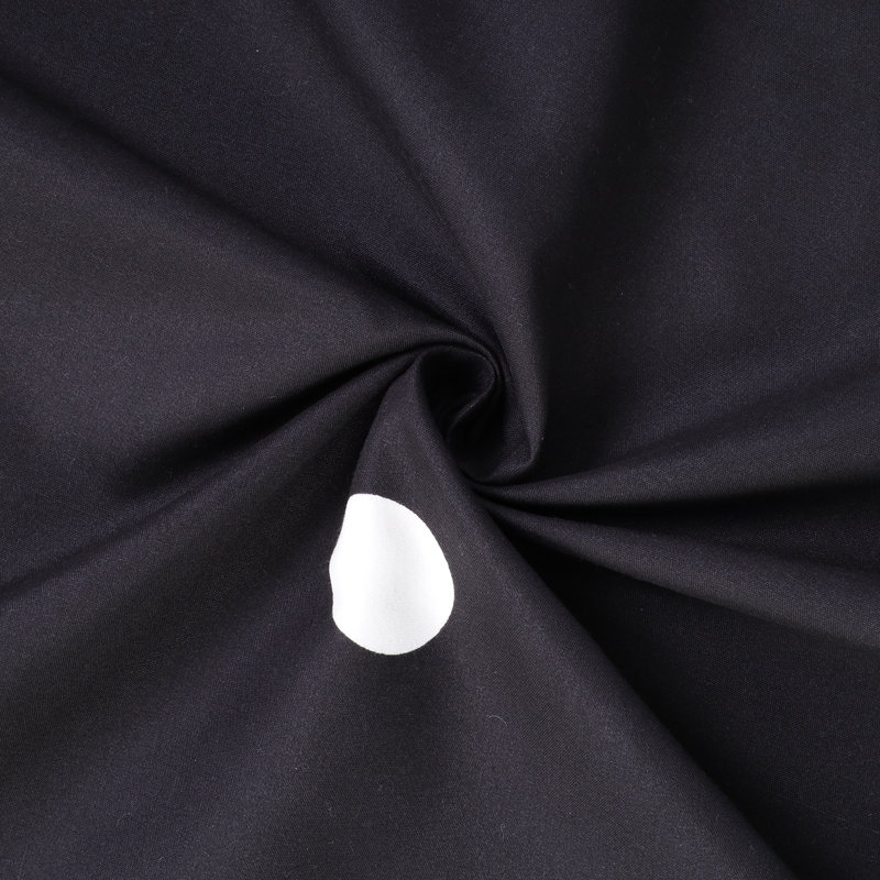 Microfiber Premium Duvet Cover Set Doted With Pillowcases for Bedroom , Black/White, Super King Duvet Cover + 2 Pillowcases