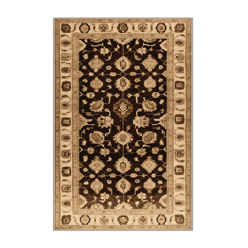 Tapis brun lavable à la machine