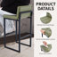 Tabouret de comptoir rembourré à dossier bas avec structure en métal épaissie pour îlot de cuisine-91899111-92115246-92115244