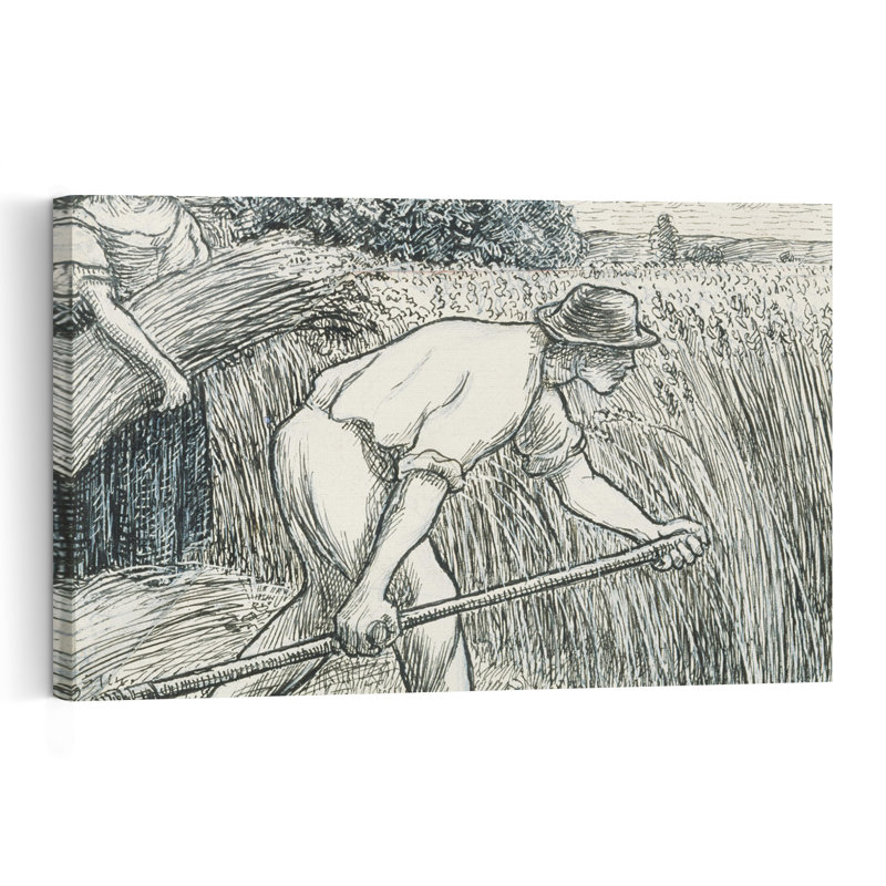 La Moisson, vers 1895. Estampe d'art mural abstrait et contemporain., H 24 po x l 36 po