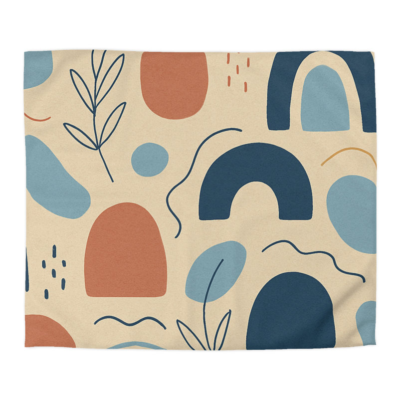  Duvet Covers No 1 Single Piece, King Duvet Cover, White/Blue
