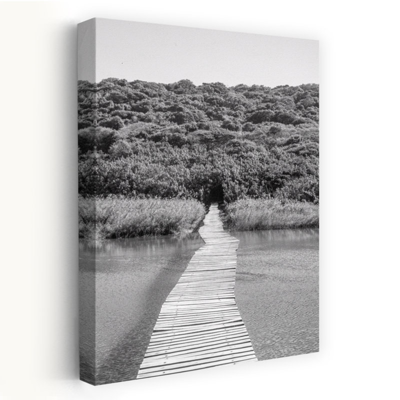 Art contemporain, paysage paisible de forêt sereine rustique, H 36 po x l 24 po