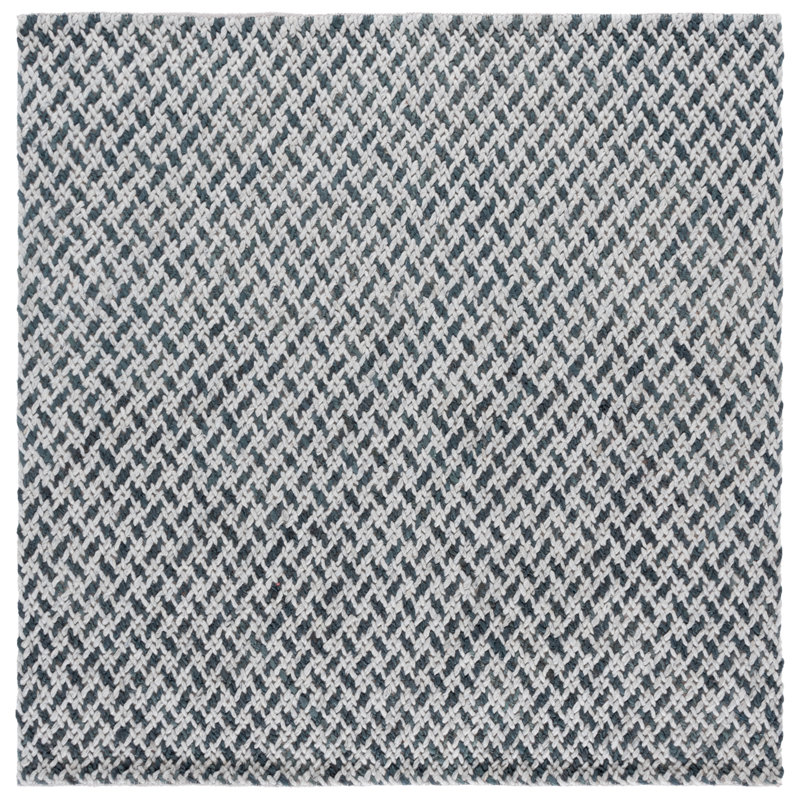 Natural Fiber Couture 104 Hand Loomed Performance Houndstooth Rug, Square 6'