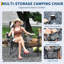 Chaise de camping pliante surdimensionnée avec dossier haut et coussin, chaise d'extérieur robuste pour adultes, capacité de 500 lb, paquet de 2