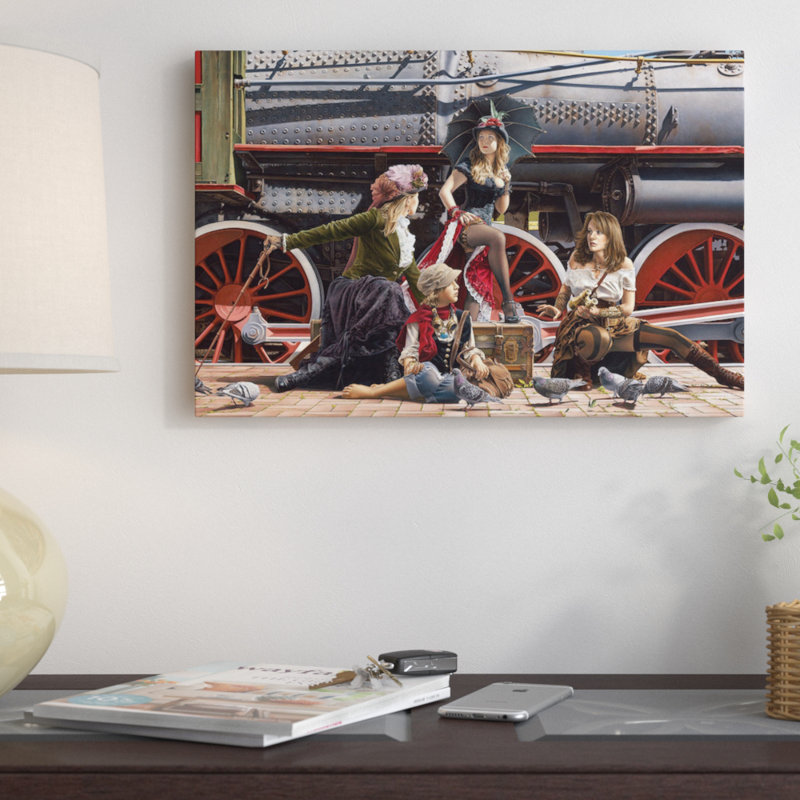 «Last Train for the Coast», impression sur toile, H 18 po x l 26 po x P 1,5 po, Toile tendue, Pas de tapis
