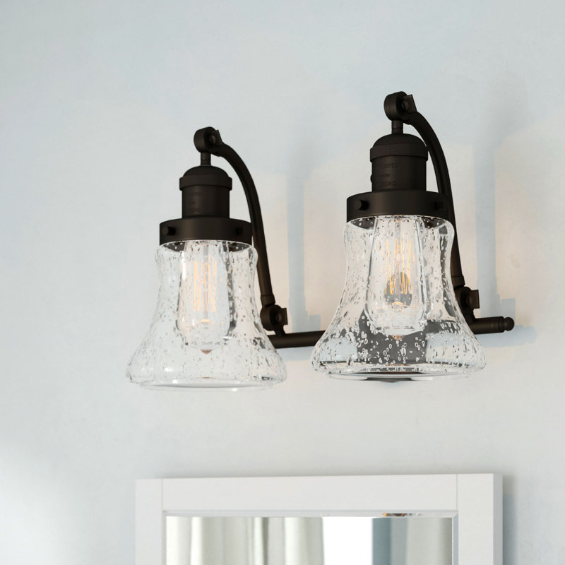 Éclairage pour salle de bain 2 lumières à intensité variable Edda, Bronze huilé