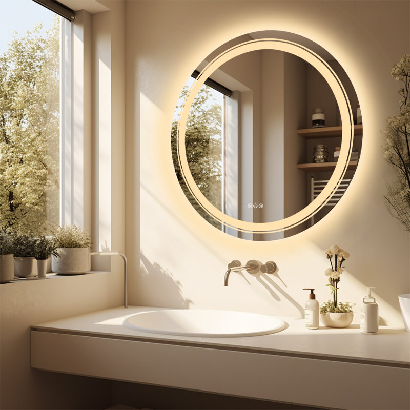 Miroir mural Kamyla, 35,5 po x 35,5 po