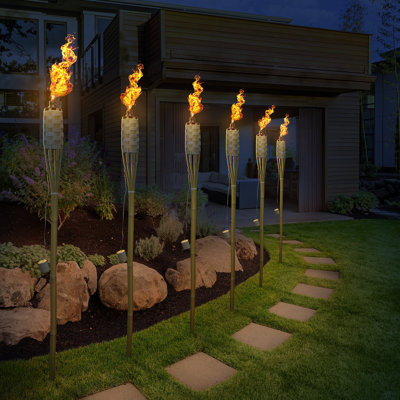 Torches Tiki d'extérieur en bambou Sorbus