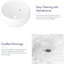 Luciano 390mm x 390mm Circular White Ceramic Countertop Basin Bathroom Sink