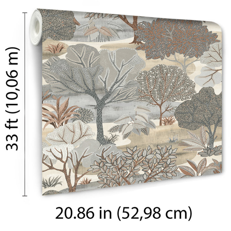 Papier peint Allure Forest, Taupe