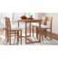 Ensemble de table de salle à manger à hauteur de comptoir 5 pièces Farmhouse avec 1 table rectangulaire et 4 chaises pour petits espaces-21671047