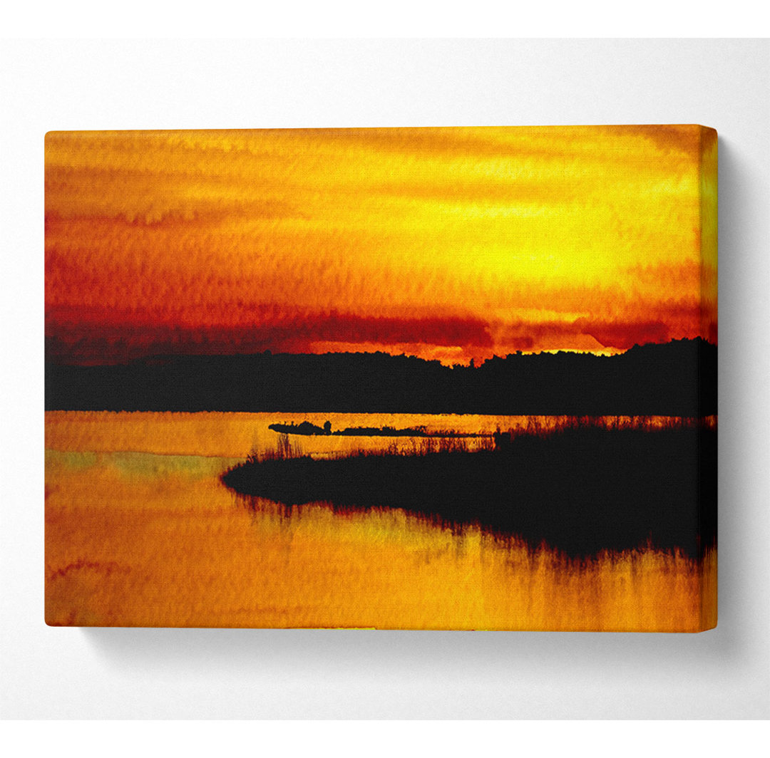 Tranquil Orange Waters - Kunstdrucke auf Leinwand