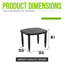 Tables d'appoint modernes, table d'appoint en métal marbré 23,6 po pour patio