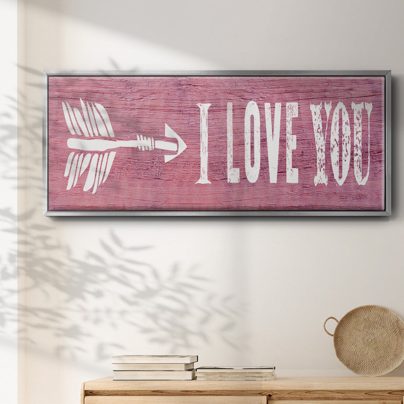 «I Love You», toile encadrée