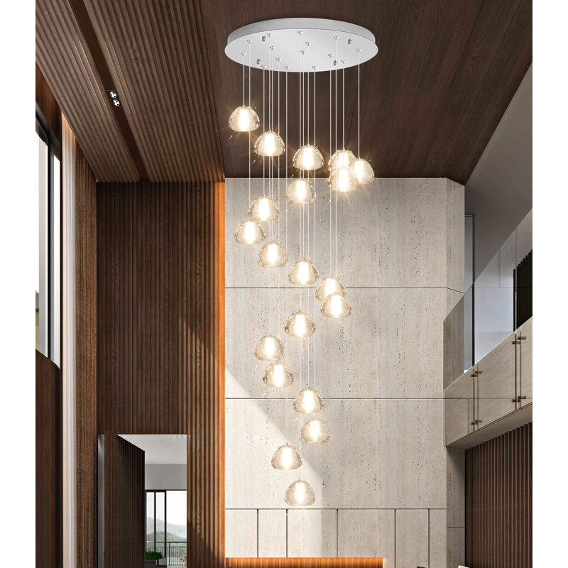 Lustre en cristal 20 lumières, Argent argent