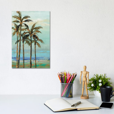 Copper Palms II by Silvia Vassileva - Wrapped Canvas Painting
