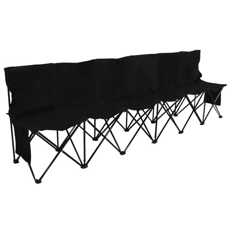 Banc de camping pliant Kalel, Noir