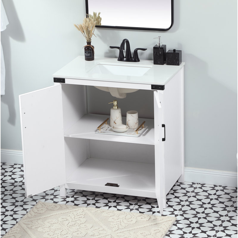 Ensemble de meuble-lavabo simple 30 po Slayton, Blanc