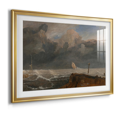 Port Ruysdael-J.M.W. Turner, reproduction encadrée avec passe-partout et verre - 1827