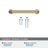Factor 3 inch (76mm) Center-to-Center Golden Champagne Cabinet Pull-81117071-109026942