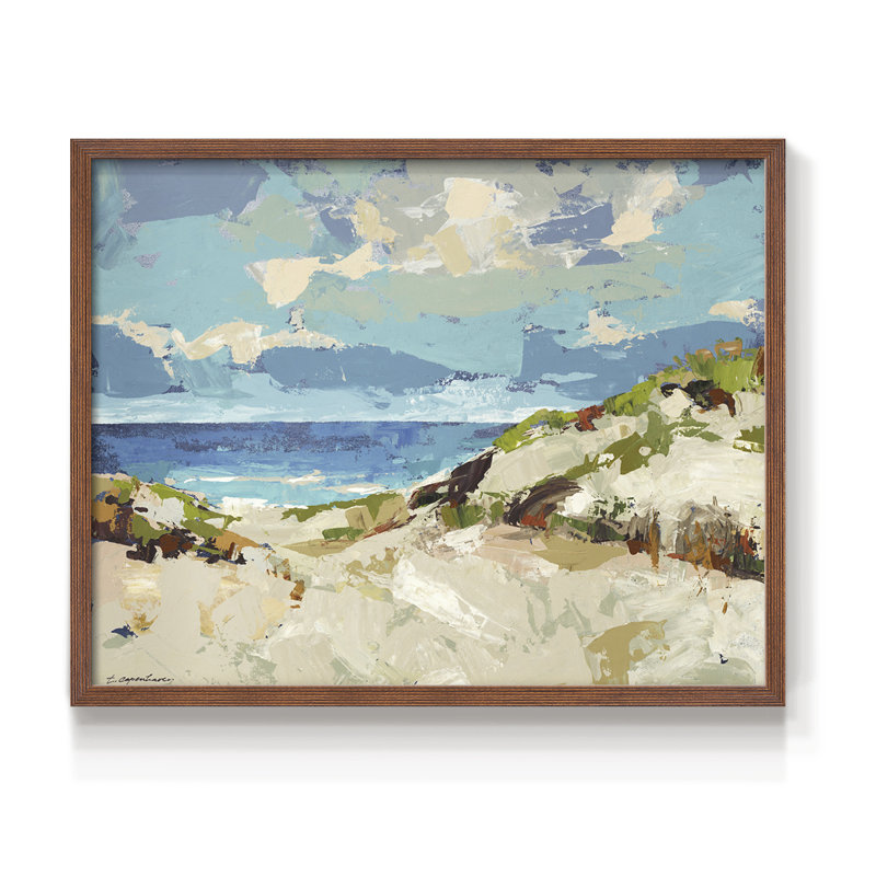 Dunes I - Reproduction encadrée - Restickable, H 22 po x l 28 po, Noyer