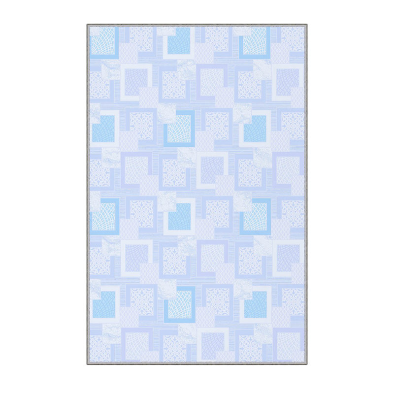 Soft Hall Carpet (2.6 x 4.9 ft), 100% Polyester, 0.3 in Pile Height | Antibacterial, Non-Slip Underside, 650 g/m² | Machine Washable, 3D Digital Print | Perfect for Living Room, Entryway & Bedroom Décor