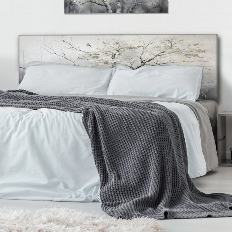 Tête de lit tapissier à motif floral Kasir, Très grand