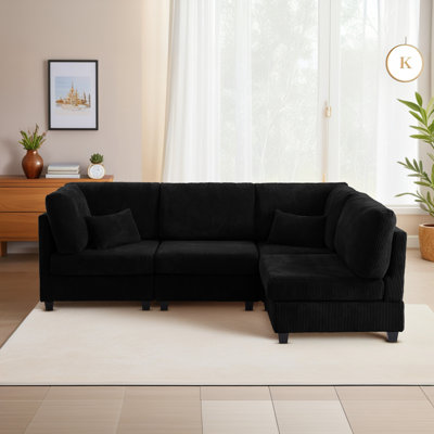 Canapé modulaire en velours côtelé 126 pouces