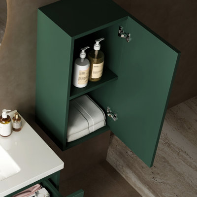 Armoire de salle de bain d'appoint - style scandinave moderne avec tablette
