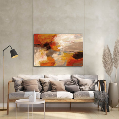  'Falling Leaves' by Silvia Vassileva Acrylic Glass Wall Art, 36" x 24"