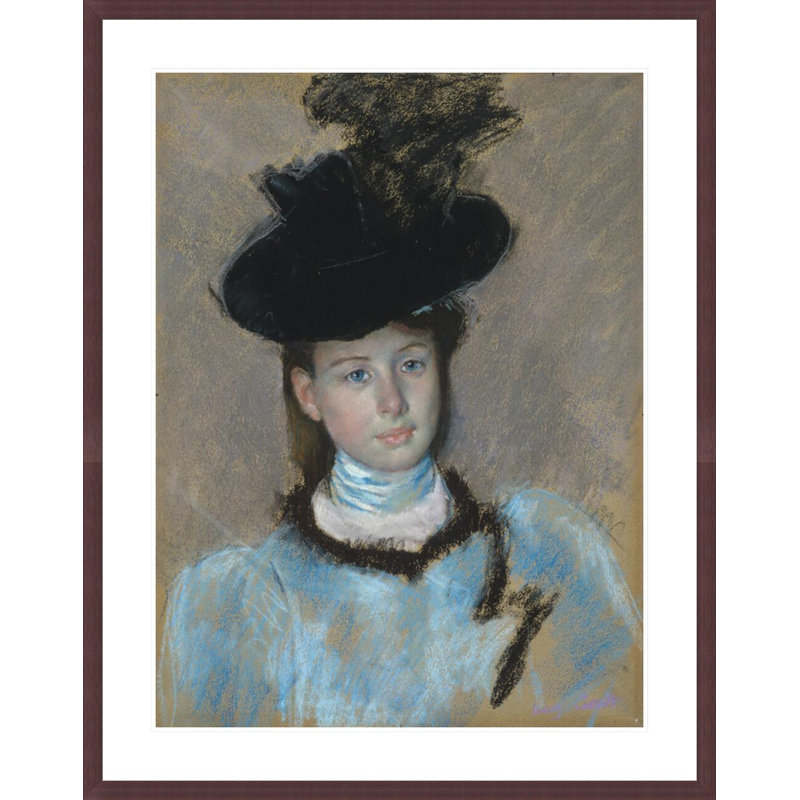 «The Hat» par Mary Cassatt - impression numérique sur toile, H 41,5 po x l 32,82 po