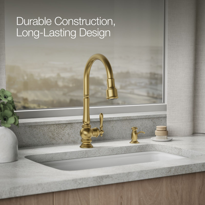 Traditional Soap & Lotion Dispenser, Vibrant Brushed Moderne Brass